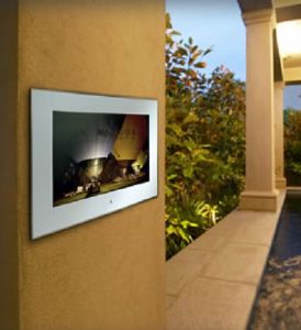 Display built into an interior wall